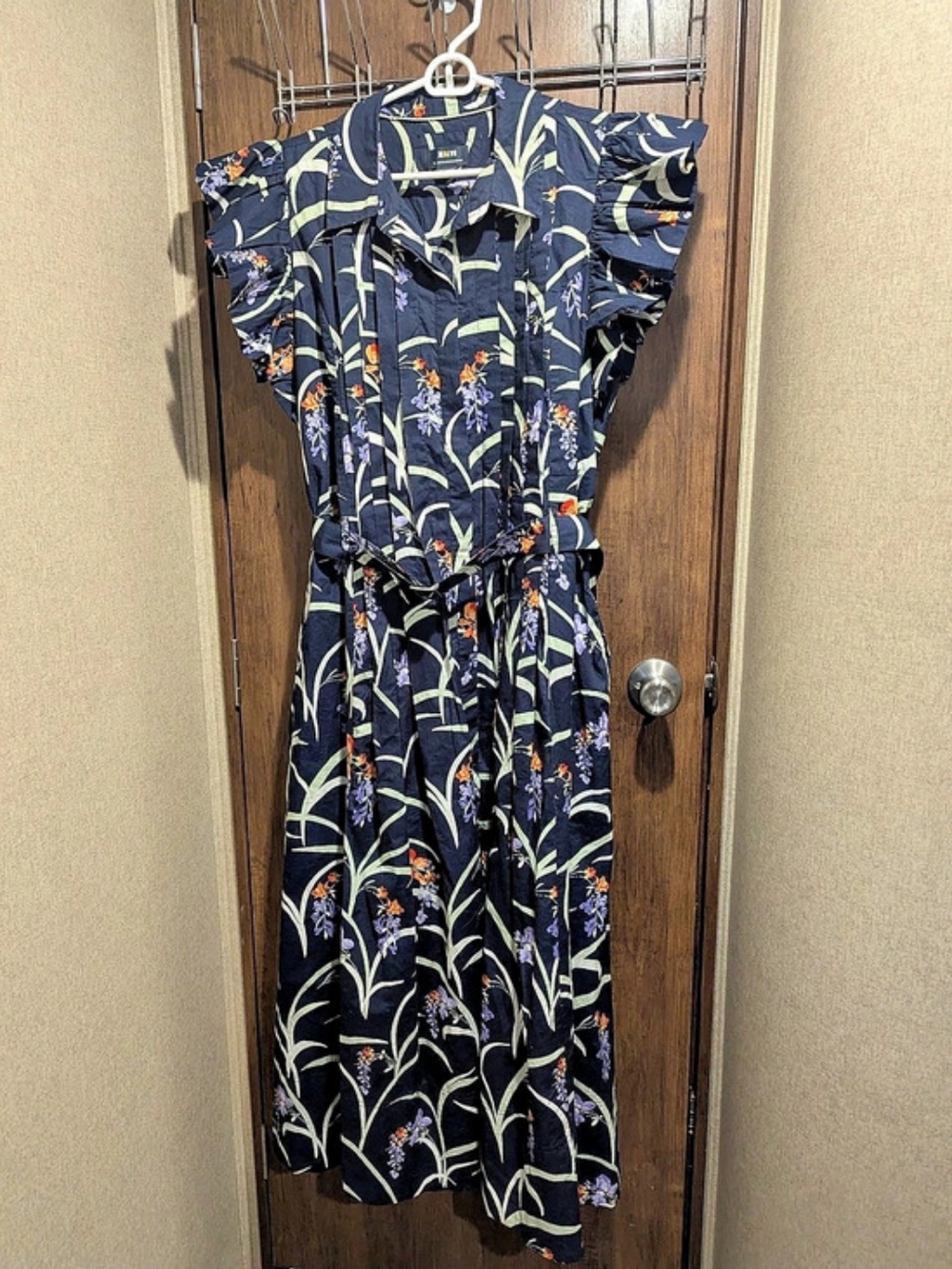 Maeve by Anthropologie Floral Maxi85 Dress in Blue & Green Size XL